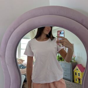 Cozy Soft Fabric Pink Short Sleeve Tee Size XL